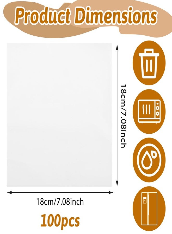Eldraqth 100 Pcs sandwich wrapping paper baking paper sheets Grease Proof 7 Inch Food Wrapping Papers Non-Stick Liners Precut Parchment Baking Sheet for Seperating Patty, Cookies, Deli - Image 3