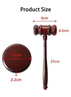 GMORO Handmade Wooden Gavel Block Set, and Sound Set Wood Hammer Court with Block, Perfect for Judge Lawyer Auction Student Gifts  - Image 4