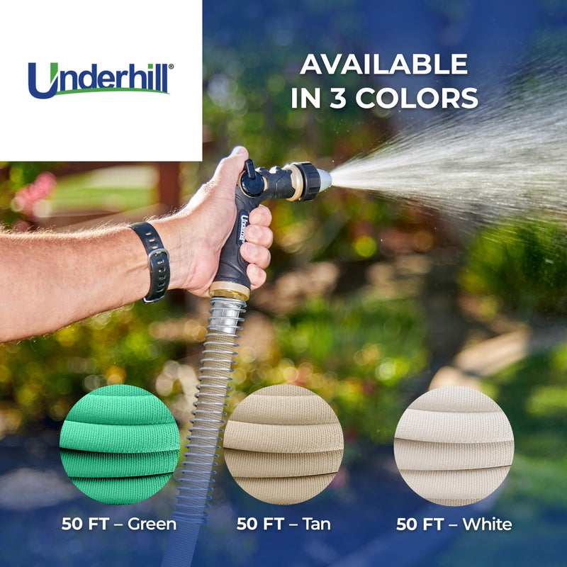 Underhill Featherweight EVO Lightweight Fabric Garden Water Hose â€“ Heavy Duty, Kink-Free Fabric Hose, Ultra Lightweight 4 lb, Flexible Water Hose for Yard, Lawn, Garden & Car Wash - Image 2