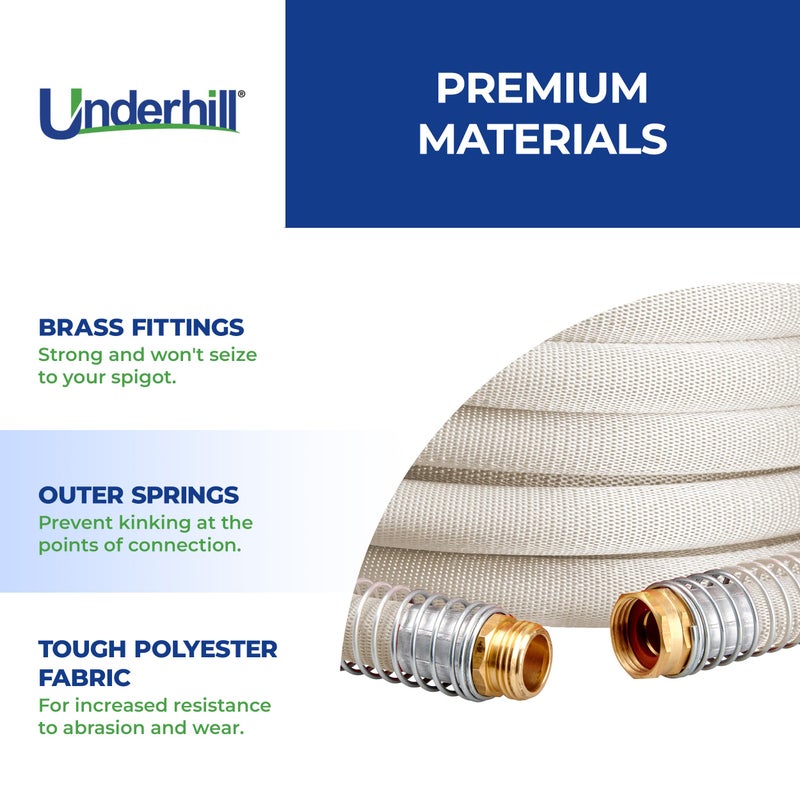 Underhill Featherweight EVO Lightweight Fabric Garden Water Hose â€“ Heavy Duty, Kink-Free Fabric Hose, Ultra Lightweight 4 lb, Flexible Water Hose for Yard, Lawn, Garden & Car Wash - Image 5