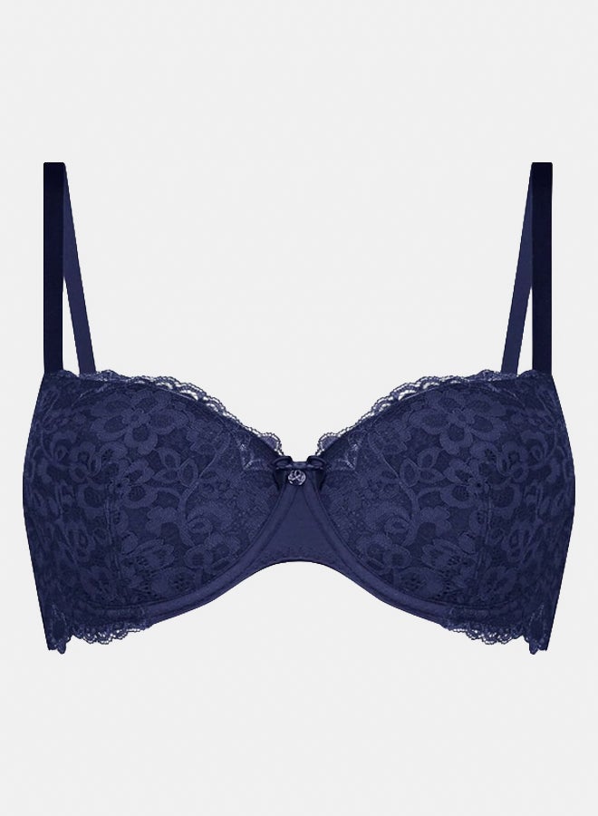 hunkemoller Padded Underwire Bra Marine  - Image 1