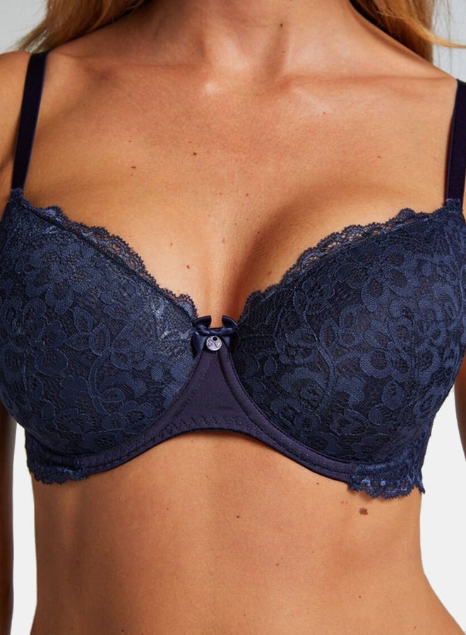 hunkemoller Padded Underwire Bra Marine  - Image 4