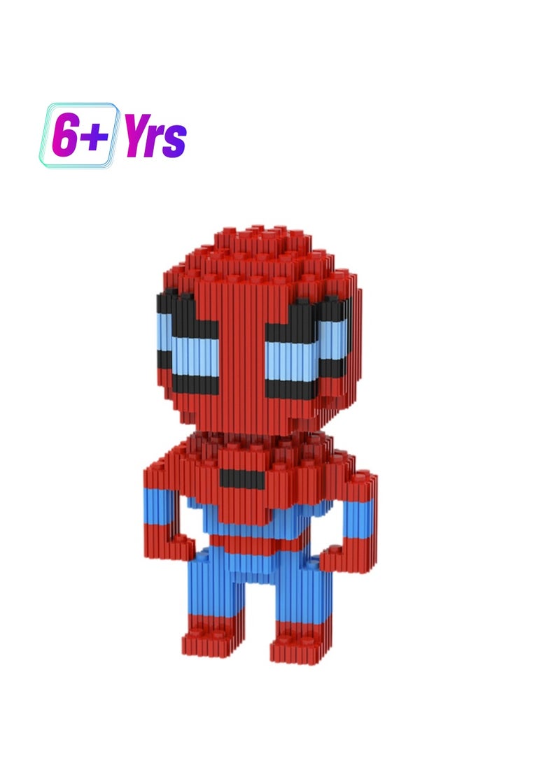 مكعبات بناء جسيمات صغيرة مصغرة هدية لعبة ألغاز تعليمية للأطفال (بطل العنكبوت) - Image 1