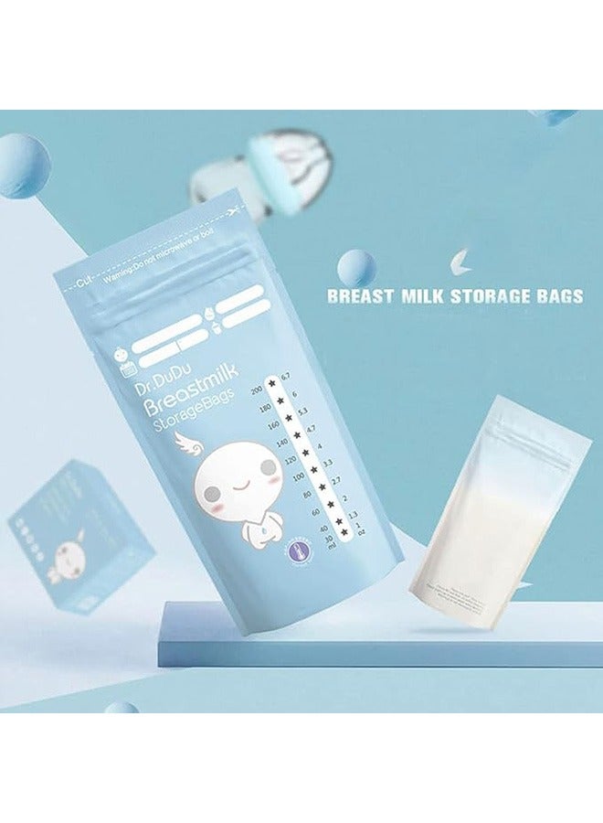 Dr.DuDu Breastmilk Storage Bags, 30 Pcs, Disposable Milk Storage Bag with Self Standing, BPA-Free, Presterilized, Hygienically Doubled-Sealed, Refrigeration and Freezing (200ml) - Image 2