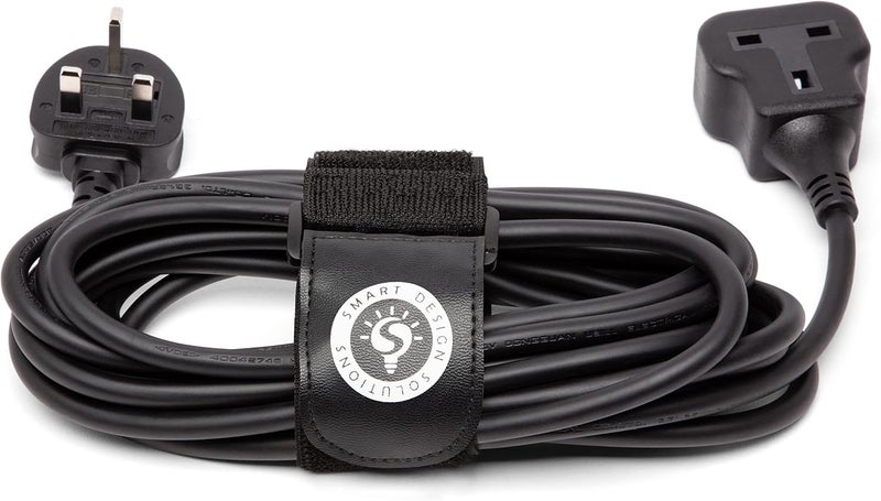 Smart Design Solutions 1 Way Extension Cord 5m, Long &Thick Electric Cable, Industrial Black Power Strip for Lengthen Power to Outdoor Garden/Indoor Utility Room/Workshop, 13A 3250W (5m) - Image 2