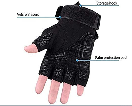 KETKAR Men & Women Cycling, Riding, Mountain Bike, Half Finger Anti-Slip Gloves for Winter & Summer(XLarge,Pack of 01)_Black - Image 5