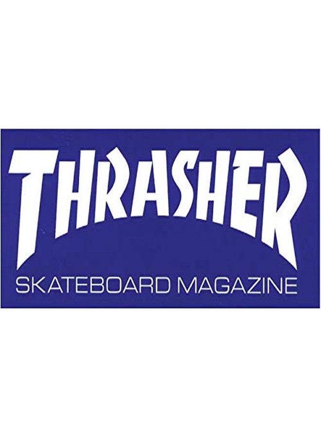 Thrasher Skateboard Magazine Sticker Mag Logo Medium Blue 2.5" x 6"