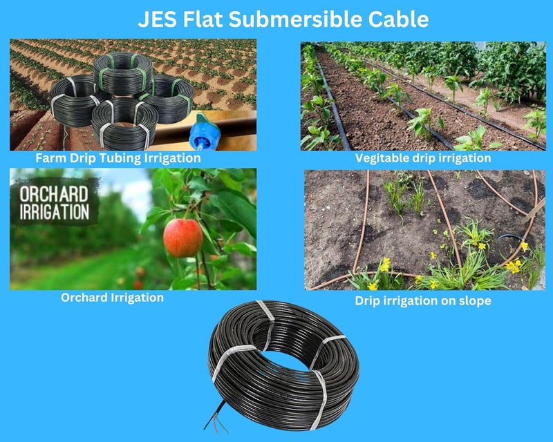 JES 25 Sq Flat Submersible Cable with multicolour 3 Core 1100 Volts 80 Meter black colour wire - Image 4