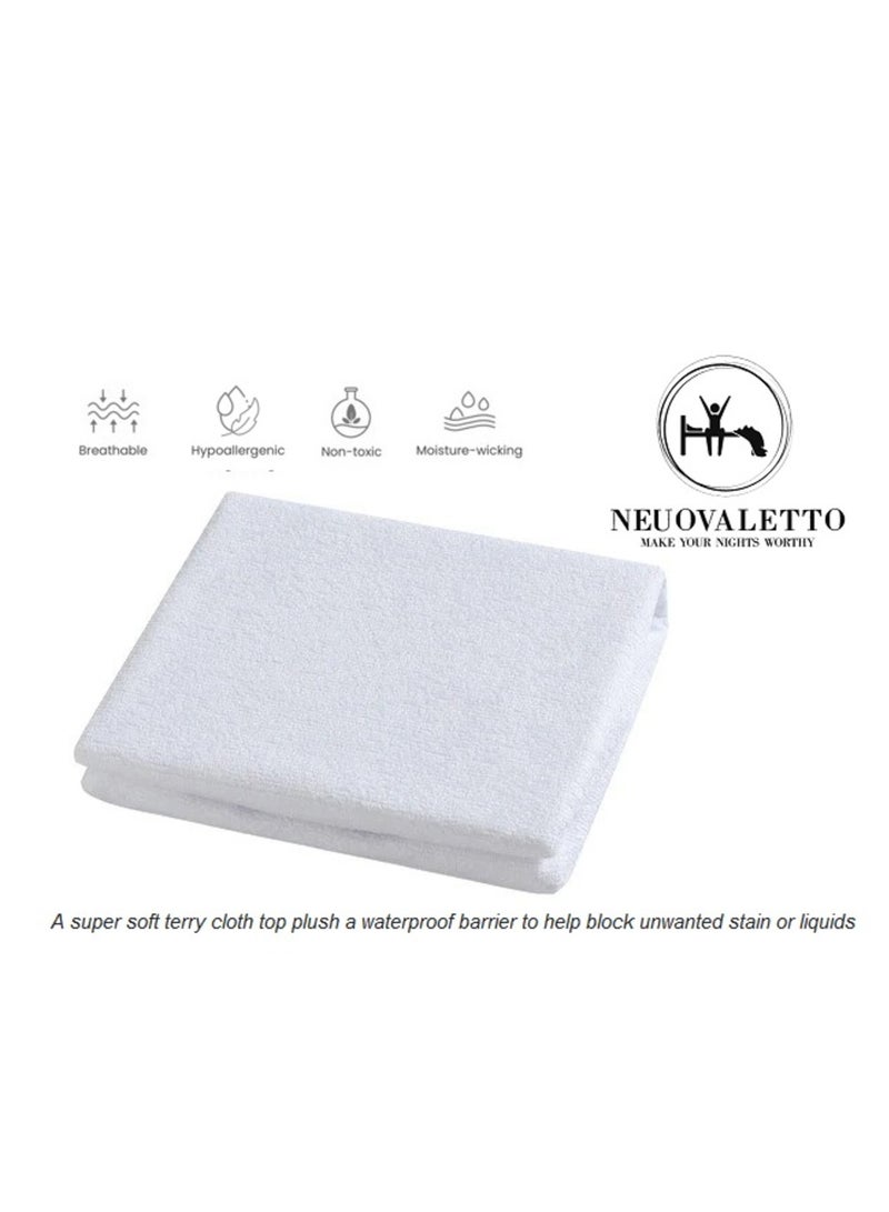 Neuovaletto Premium Queen Size 150x200x35 Mattress Protector Waterproof Soft towel Surface  - Image 5