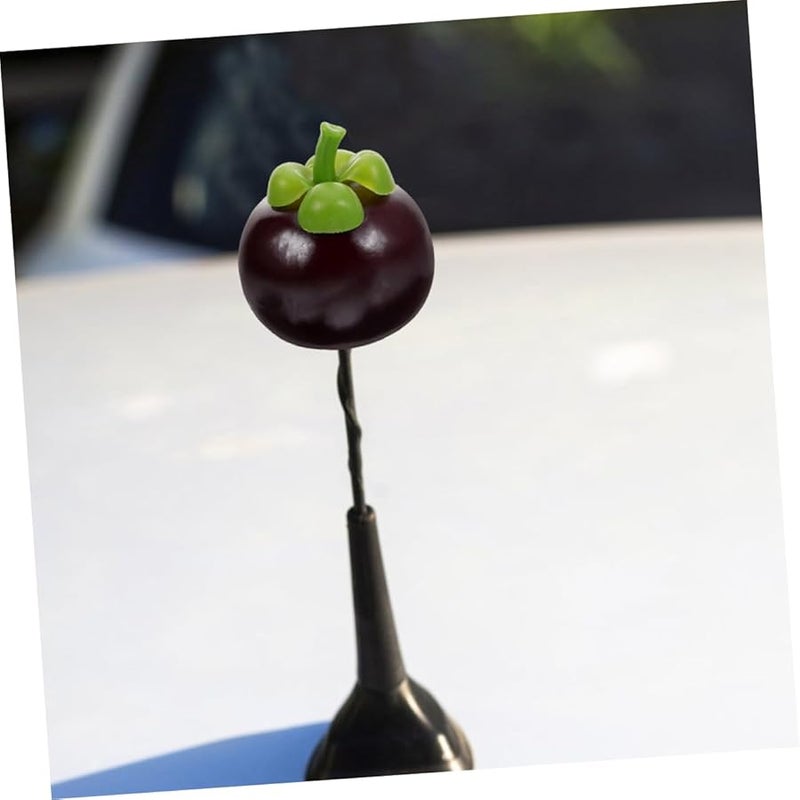 Mangosteen Car Antenna Topper 2PCS Cartoon Auto Roof Decor For Cars Trucks - Image 5