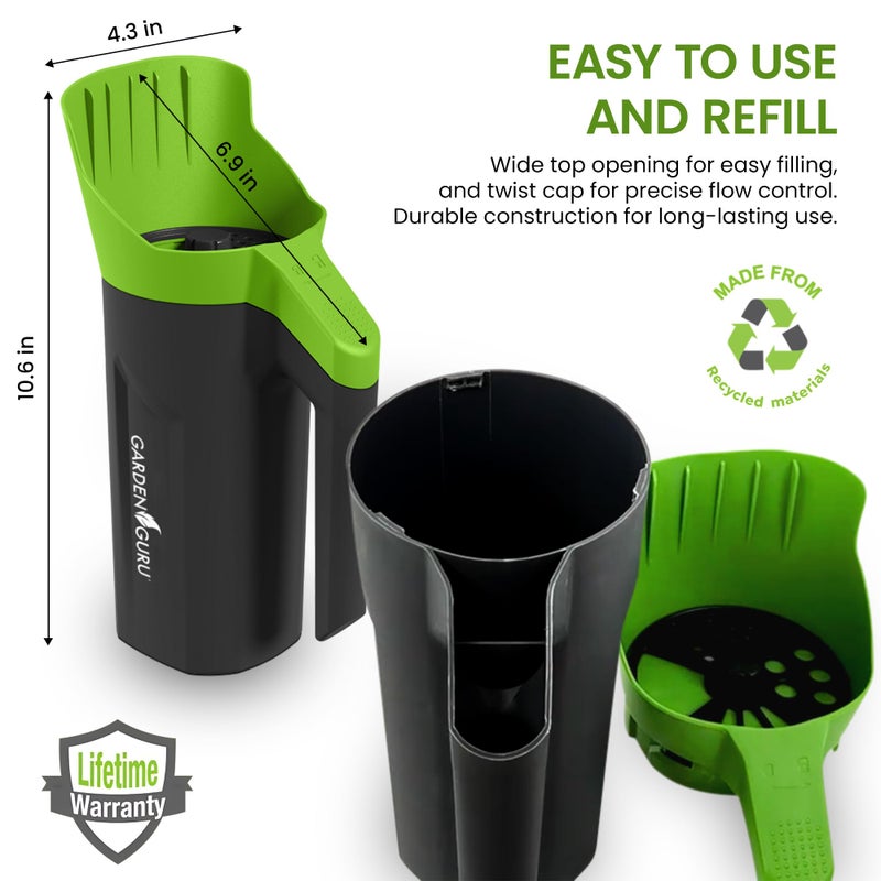 Garden Guru Lawn & Garden Tools Garden Guru Handheld Seed Spreader Shaker â€“ Multi Use Grass Seed, Fertilizer, Salt, Ice & Snow Melt Spreader â€“ Adjustable Twist Cap w Multiple Size Openings â€“ Lightweight 1L Capacity Hand Seeder - Image 5
