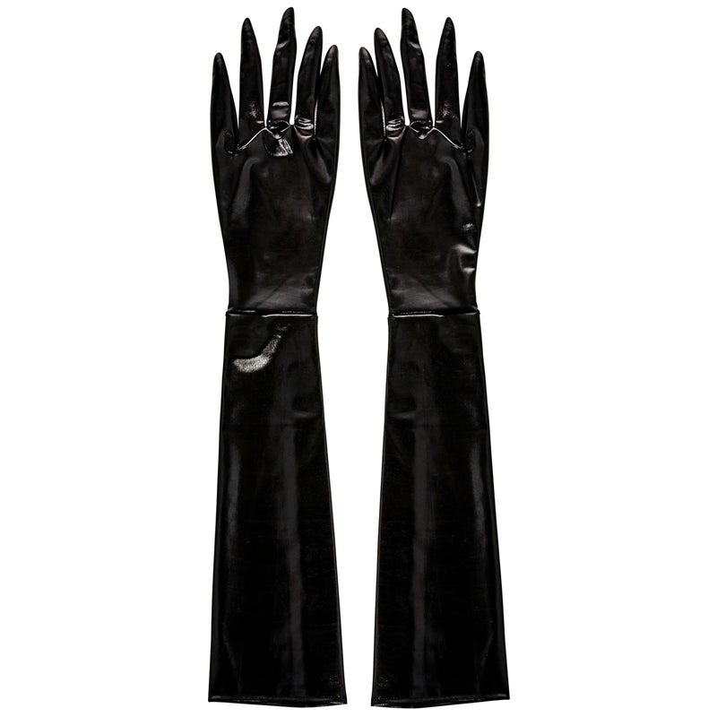 Rubies Adult Long Fingered Costume Gloves, Black, One Size for Themed Parties and Halloween - Image 1