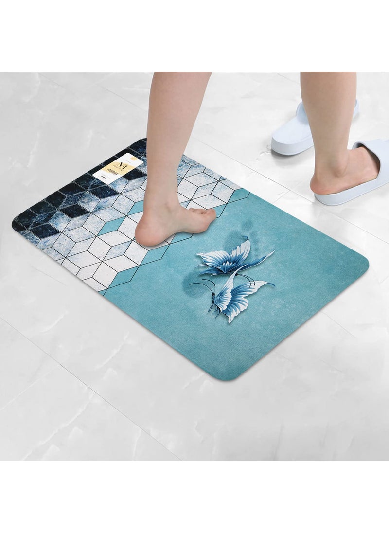 NFI essentials NFI essentials Anti-Slip Bathroom Rubber Mat, Shower Bath Mat, Bathtub Mat, Rain Mat, Swimming Pool Mat, Toilet Floormat, Super Water Absorption Soft Carpet Multipurpose Rubber Mat (57.5x38)  - Image 1