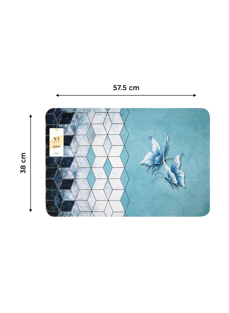 NFI essentials NFI essentials Anti-Slip Bathroom Rubber Mat, Shower Bath Mat, Bathtub Mat, Rain Mat, Swimming Pool Mat, Toilet Floormat, Super Water Absorption Soft Carpet Multipurpose Rubber Mat (57.5x38)  - Image 2