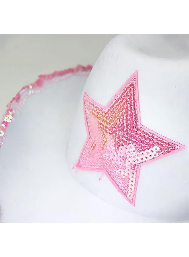 Rhode Island Novelty White Felt Cowgirl Hat with Pink Star, One per Order - Image 2