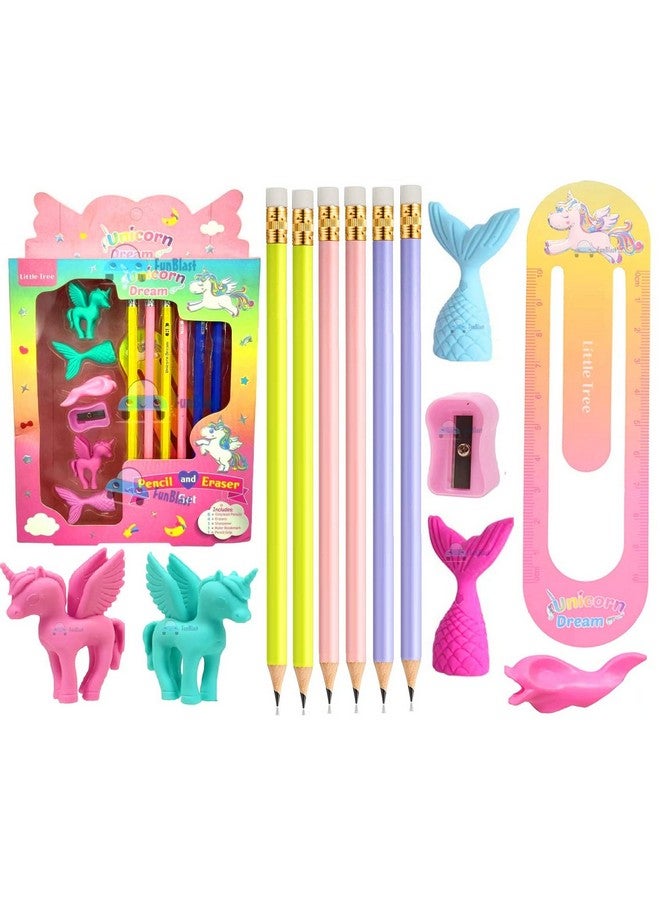 فنبلاست قرطاسية فن بلاست يونيكورن للبنات، قرطاسية كاواي للأطفال، أدوات مكتبية للأطفال، أدوات مكتبية للبنات، الأولاد، الأطفال، هدايا عيد ميلاد للأطفال - Image 1
