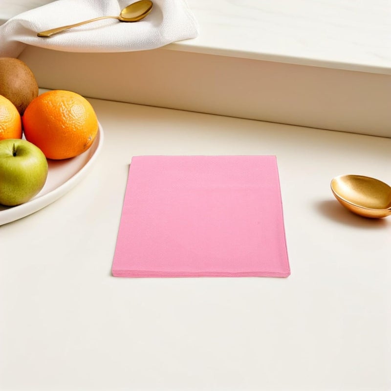 Printed Paper Napkins 120 Pieces 25cm Disposable Table Napkins Pink Party Dinner Wedding Birthday Restaurant Picnic Tissue - Image 5