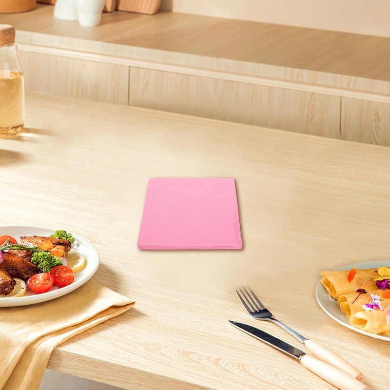 Printed Paper Napkins 120 Pieces 25cm Disposable Table Napkins Pink Party Dinner Wedding Birthday Restaurant Picnic Tissue - Image 4