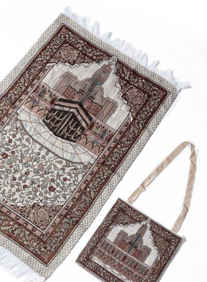 Portable prayer mat with carrying bag, 105cm x 65cm  - Image 4