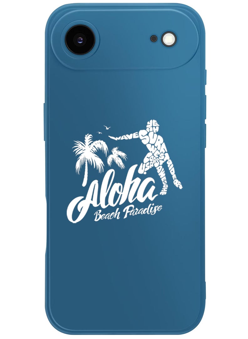 Theodor Protective Slim Fit Case Liquid Silicone Cover with Full Body Protection Anti-Scratch Shockproof Case For Apple iPhone 17 Air (Blue) Aloha Beach Paradise White - Image 1
