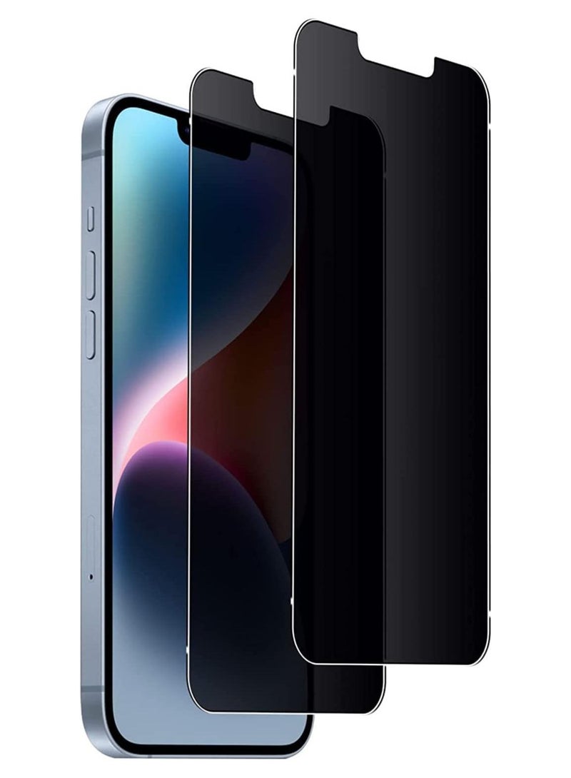 أكاليكس واقي شاشة للخصوصية لهاتف iPhone 12 / iPhone 12 Pro، زجاج مقسى مقاوم للكسر ومضاد للتجسس [صلابة 9H] [إطار سهل التركيب] واقي أسود. - Image 1