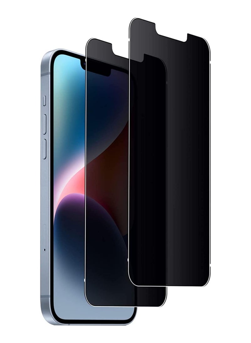 Denx Privacy Screen Protector for iPhone 12 / iPhone 12 Pro, Anti-Spy Tempered Glass [9H Hardness] [Easy Installation Frame] Black Protector. - Image 1