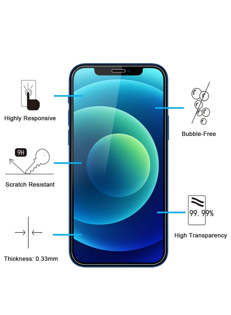 Denx Privacy Screen Protector for iPhone 12 / iPhone 12 Pro, Anti-Spy Tempered Glass [9H Hardness] [Easy Installation Frame] Black Protector. - Image 4