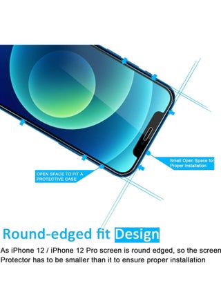 Privacy Screen Protector for iPhone 12 and iPhone 12 Pro [Anti-Spy] 9H Tempered Glass, Case Friendly, Bubble-Free HD Clear Screen Guard - view 5