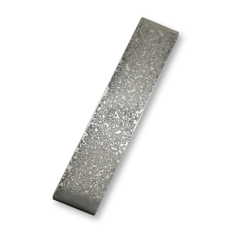 Damascus Steel Billet Patterned Steel Cutter Embryo Forging Materials Quenched Smoothed for Cutter DIY Multipurpose Material - Image 1