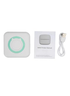 Thoraya Inkless Pocket Printer Mini Portable Inkless Bluetooth Thermal Pocket Printer for Error Photo Labels Study Notes Memo List Green  - Image 1