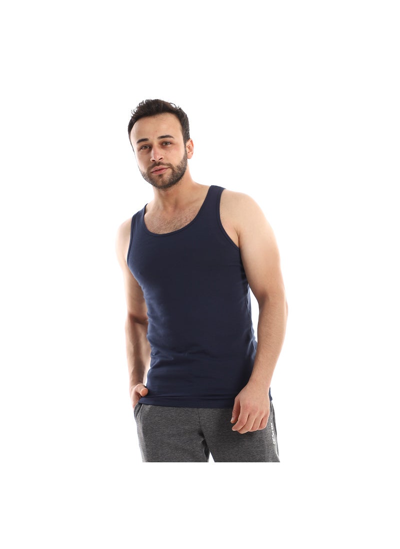 ريد قطن فانله حماله رجالي-كحلي  - Image 1