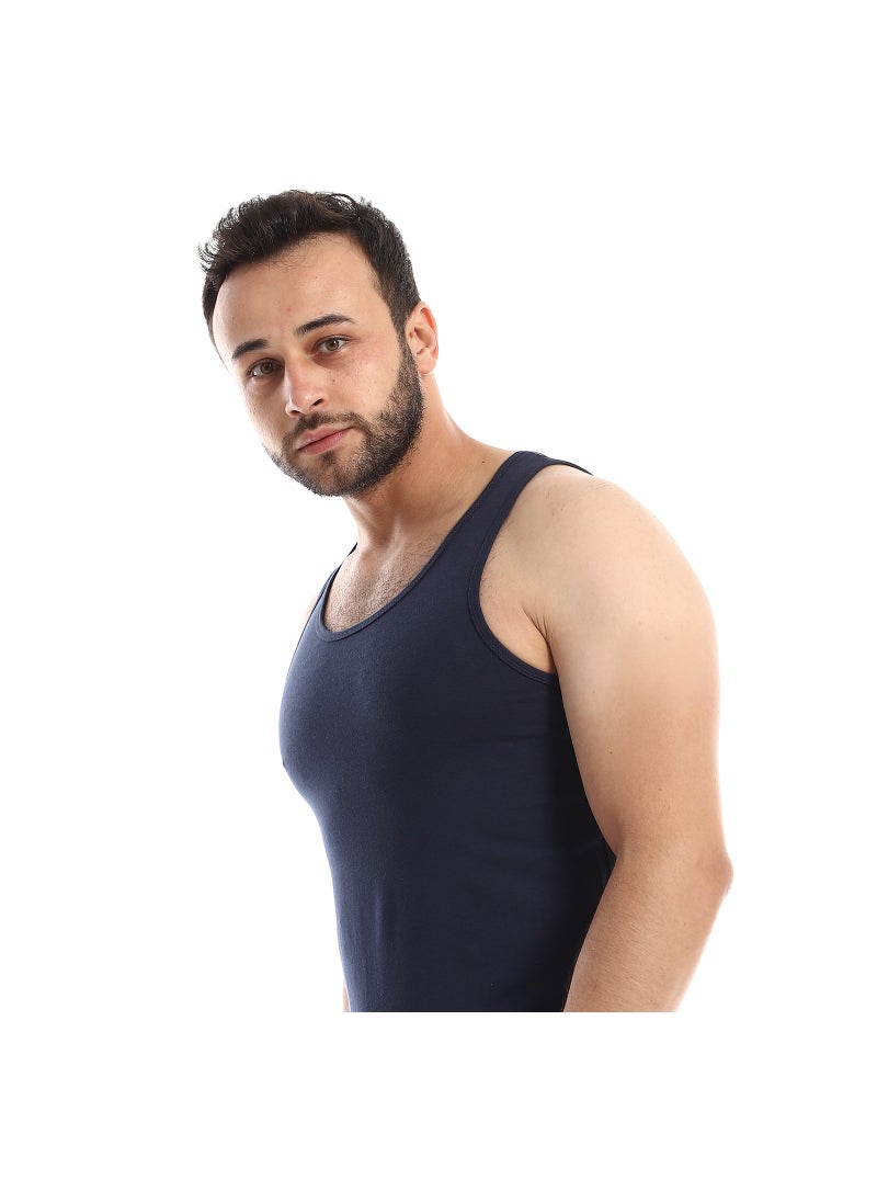ريد قطن فانله حماله رجالي-كحلي  - Image 4
