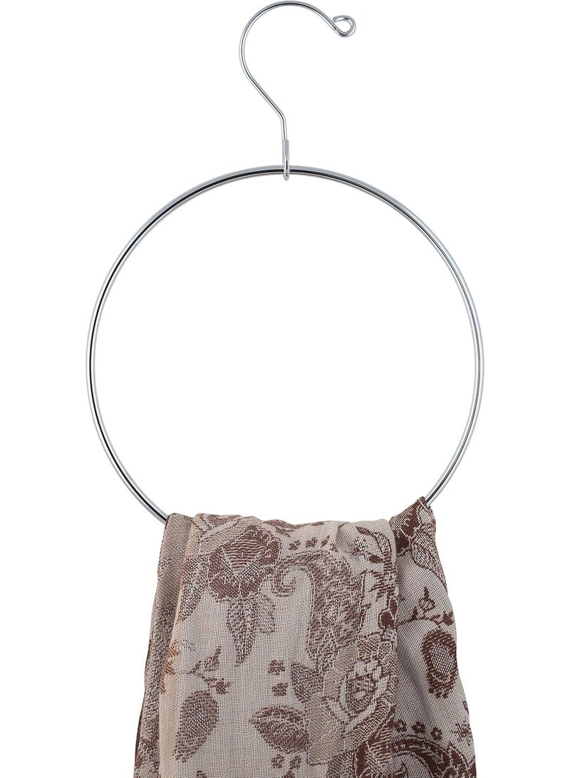 Organize It All Organize It All Belt/Scarf Ring Hanger, Closet Storage, Rubber Coated Opening, Free Spinning, Metallic and Black  - Image 3