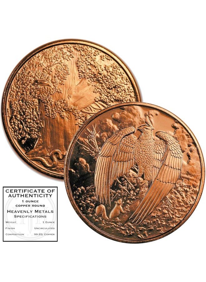 Heavenly Metals عملة سبيكة نحاسية خالصة .999 بوزن 1 أونصة من سيرنونس السلتي في كبسولة مع شهادة الأصالة - Image 1