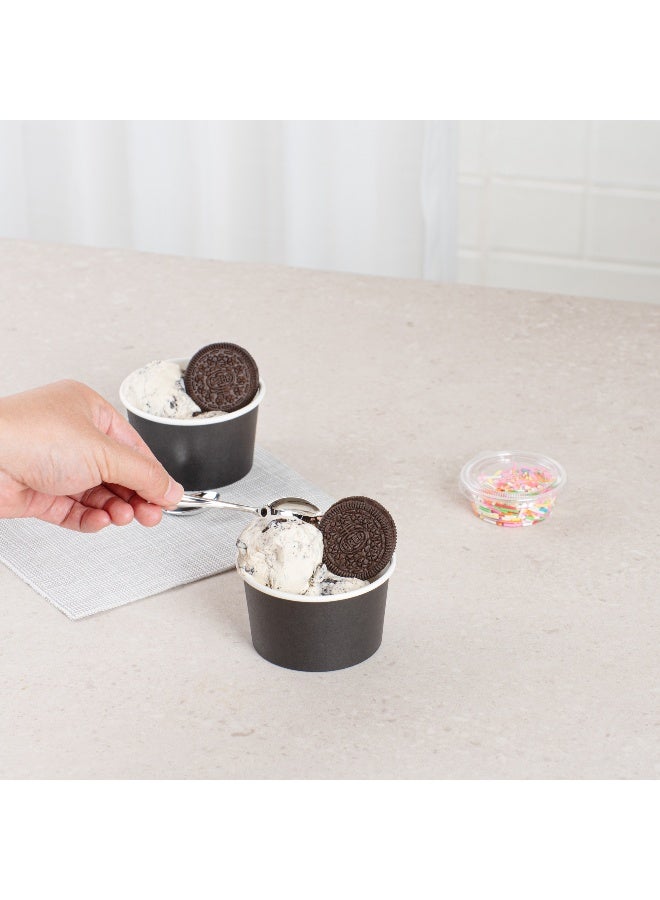 Restaurantware Coppetta 5-Ounce Dessert Cups, 200 Disposable Ice Cream Cups - Lids Sold Separately, Sturdy, Black Paper Frozen Yogurt Bowls, For Hot And Cold Foods, Perfect For Gelato Or Mousse - Image 5