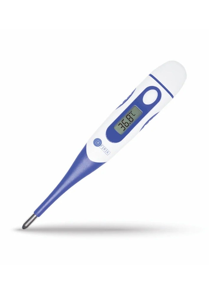 AFRA ترمومتر رقمي مرن فوري، AF-300DTFT، مع طرف مرن، أبيض، ضمان لمدة 2 سنة