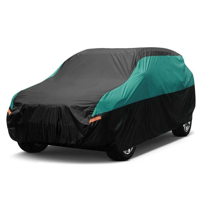 SEAZEN SUV Car Cover Waterproof All Weather Outdoor Car Cover for Automobiles Hail UV Snow Wind Protection Compatible with Nissan Pathfinder Ford ExplorerToyota Highlander etcLength Up to 200