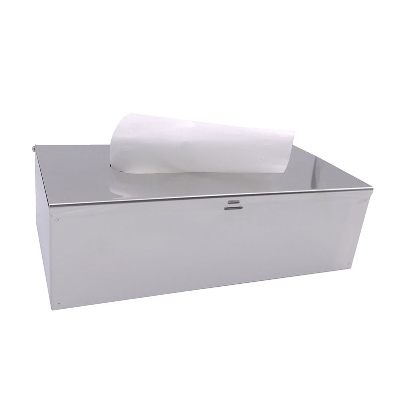 M2cbridge Metal Facial Tissue Box Cover Holder Lay On Wall Mounted Mirror Polishing 188 Stainless Steel Rectangle - Image 1