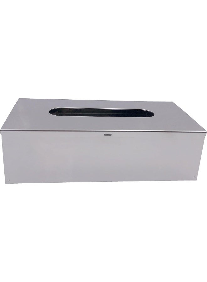 M2cbridge Metal Facial Tissue Box Cover Holder Lay On Wall Mounted Mirror Polishing 188 Stainless Steel Rectangle - Image 3
