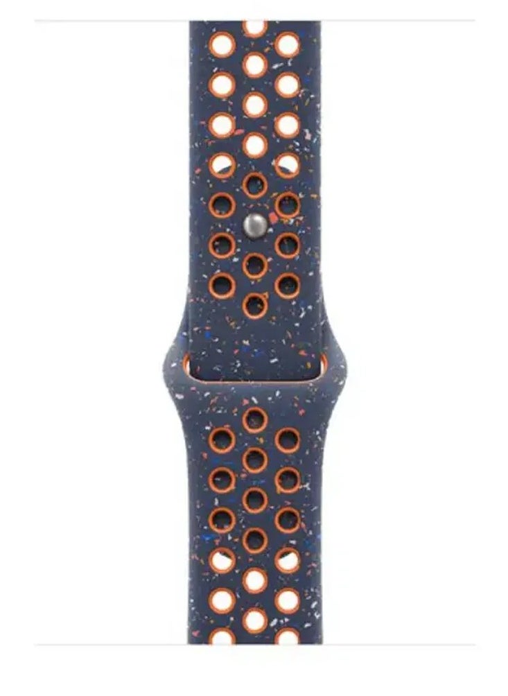 GREEN LION Sport Loop Silicone Strap 42/44/45/49MM / Comfort Wearing / Premium Material - Blue Flame  - Image 1