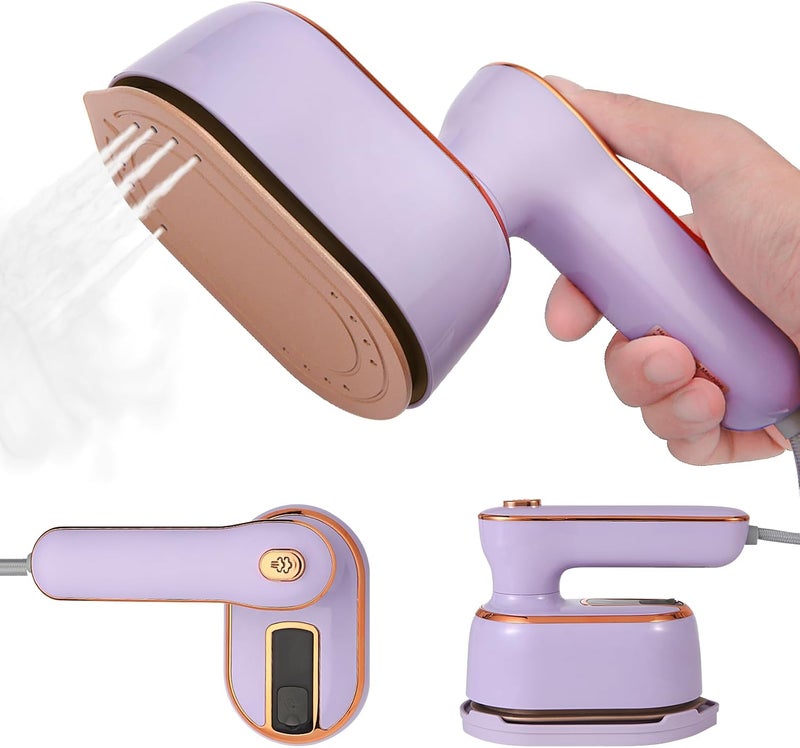 LMTNNB Travel Steam Iron for Clothes, Portable Mini Handheld Light Steamer, 180° Rotation, Ironing Iron-2 in 1, Dormitory Essentials, Garment Hand Multi-Directional Applicable Steamer - Image 1