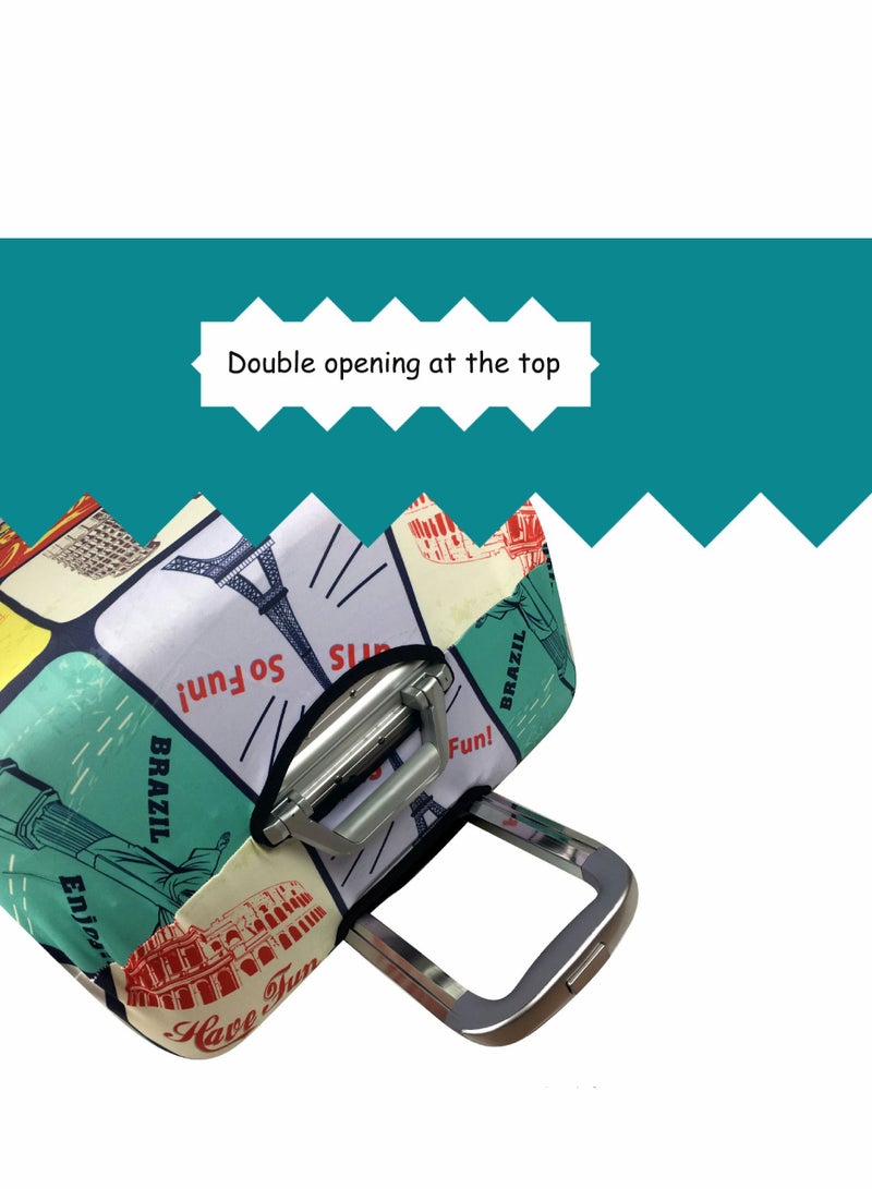 KASTWAVE Travel Luggage Cover Protector Fits 25-28 Inch, Washable Dustproof Anti-Scratch Suitcase Anti-scratch Spandex Baggage Covers - Image 3