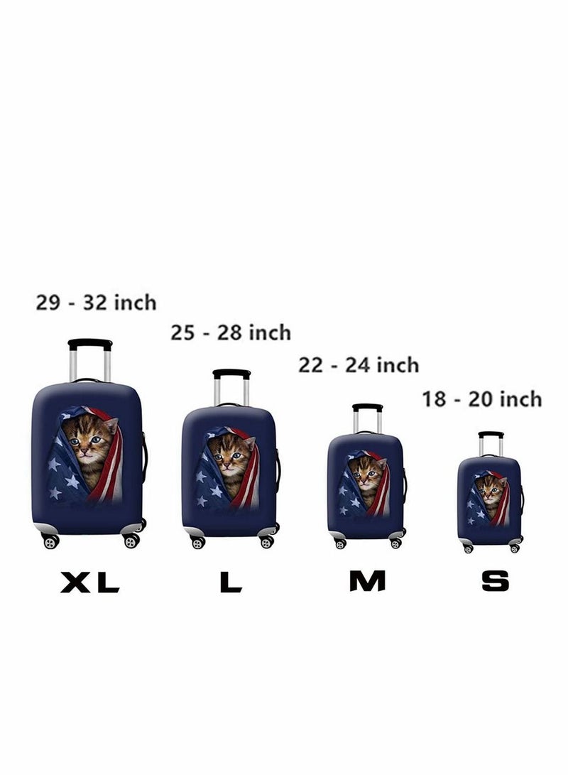 KASTWAVE Travel Luggage Cover Protector Fits 25-28 Inch, Washable Dustproof Anti-Scratch Suitcase Anti-scratch Spandex Baggage Covers - Image 2