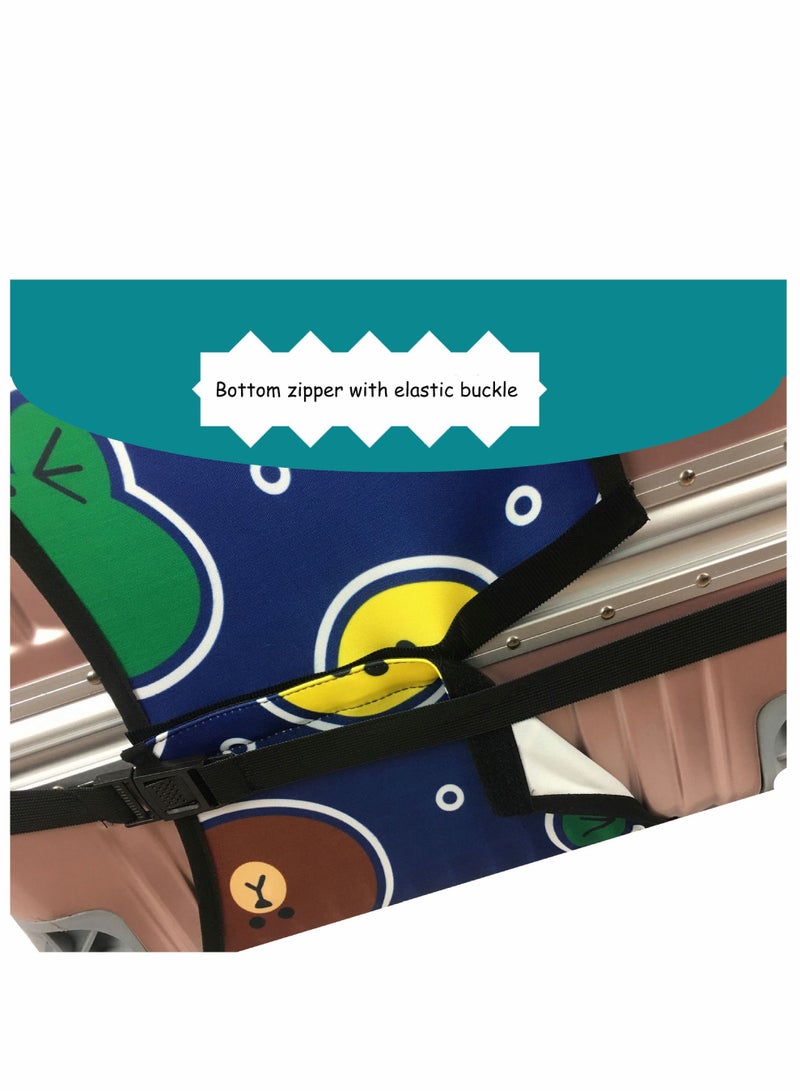 KASTWAVE Travel Luggage Cover Protector Fits 25-28 Inch, Washable Dustproof Anti-Scratch Suitcase Anti-scratch Spandex Baggage Covers - Image 4