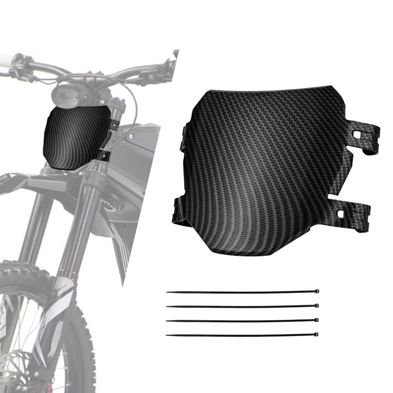 BAOUFF Front Number Plate for Ebike,8.78â€³*6.69â€³ Plate Replacement for Ridstar Q20/Tutti Soleil 01/Surron Light Bee/Talaria Sting MX3 MX4 MX5/E Ride Pro/Super 73/X160/X260 - Imitation Carbon Fiber - Image 1