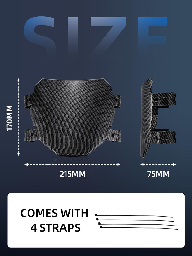 BAOUFF Front Number Plate for Ebike,8.78â€³*6.69â€³ Plate Replacement for Ridstar Q20/Tutti Soleil 01/Surron Light Bee/Talaria Sting MX3 MX4 MX5/E Ride Pro/Super 73/X160/X260 - Imitation Carbon Fiber - Image 3