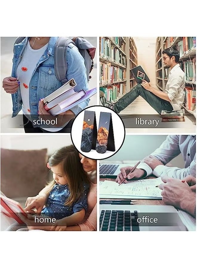 Magnetic Bookmarks, 10pcs Magnet Page Markers Landscape Pattern Assorted Page Clips Book Markers for Students Teachers Book Lovers Book Club Library - Image 5