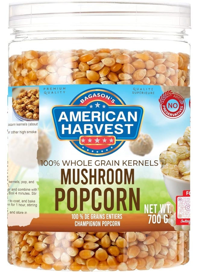 American Harvest Mushroom Popcorn Kernels - USA 700g JAR - Image 1