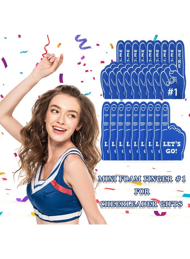 Sinmoe 24 Pcs Mini Foam Finger Baseball Fan Mini Foam Finger, We're #1 Sports Themed Party Supplies for Baseball Hockey Football Basketball Events Team Gifts(Dark Blue) - Image 5