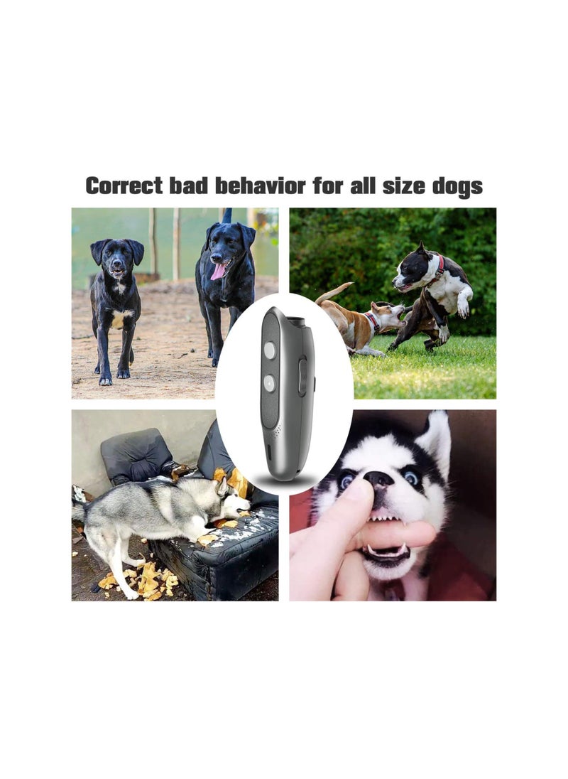 Rechargeable Ultrasonic Dog Bark Deterrent Device, 3 Frequency No Bark Control with 16.5 Ft Range, Effective Dog Whistle to Stop Barking During Outdoor Walks.